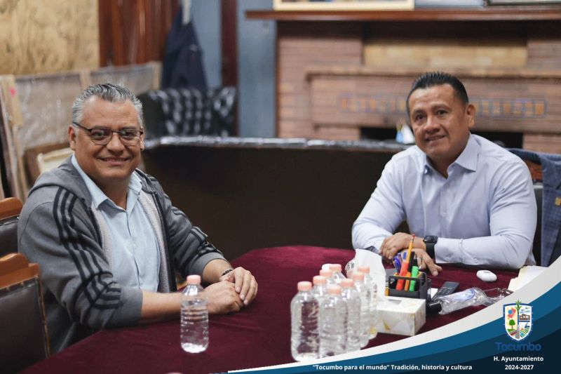 Refuerzan trabajo coordinado en Tocumbo, el alcalde se reúne con el secretario de Gobierno de Mich.